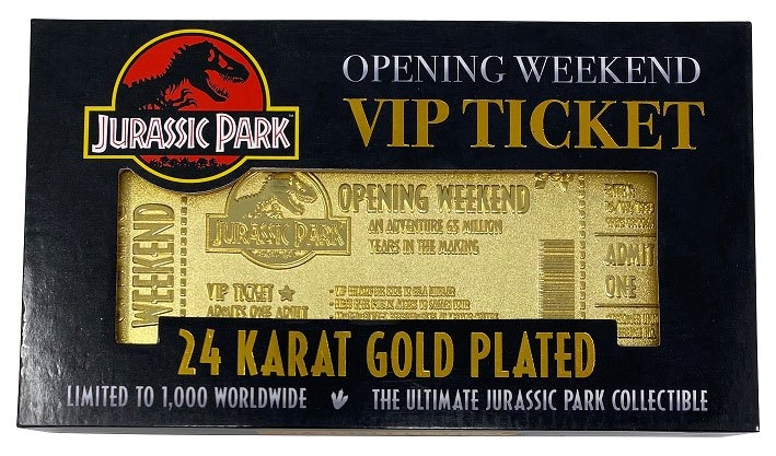 Jurassic Park Opening Weekend Golden Ticket 1/1 Replica – Kapow Toys
