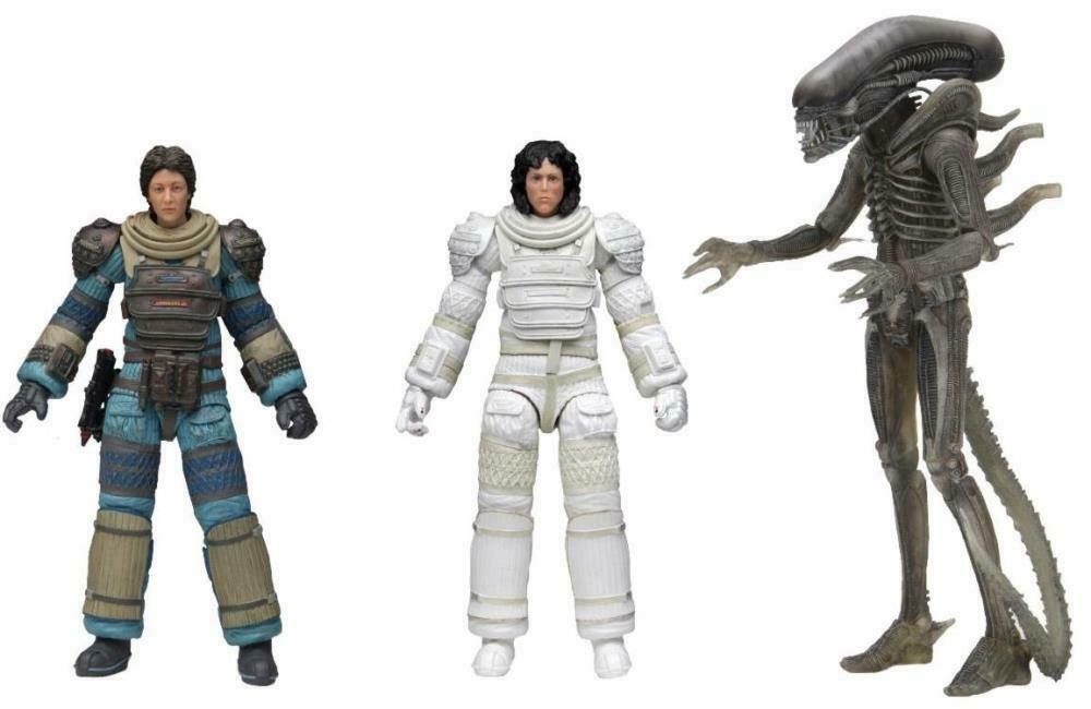 NECA Alien 40th Anniversary Wave 4 Set of 3 Ripley Lambert and Giger Alien Kapow Toys