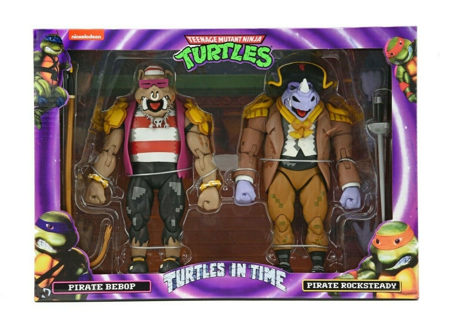 NECA ネカ タートルズ フィギュア ビーバップ&ロックステディ TMNT NECA Teenage Mutant Ninja Turtles In Time Pirate Bebop and