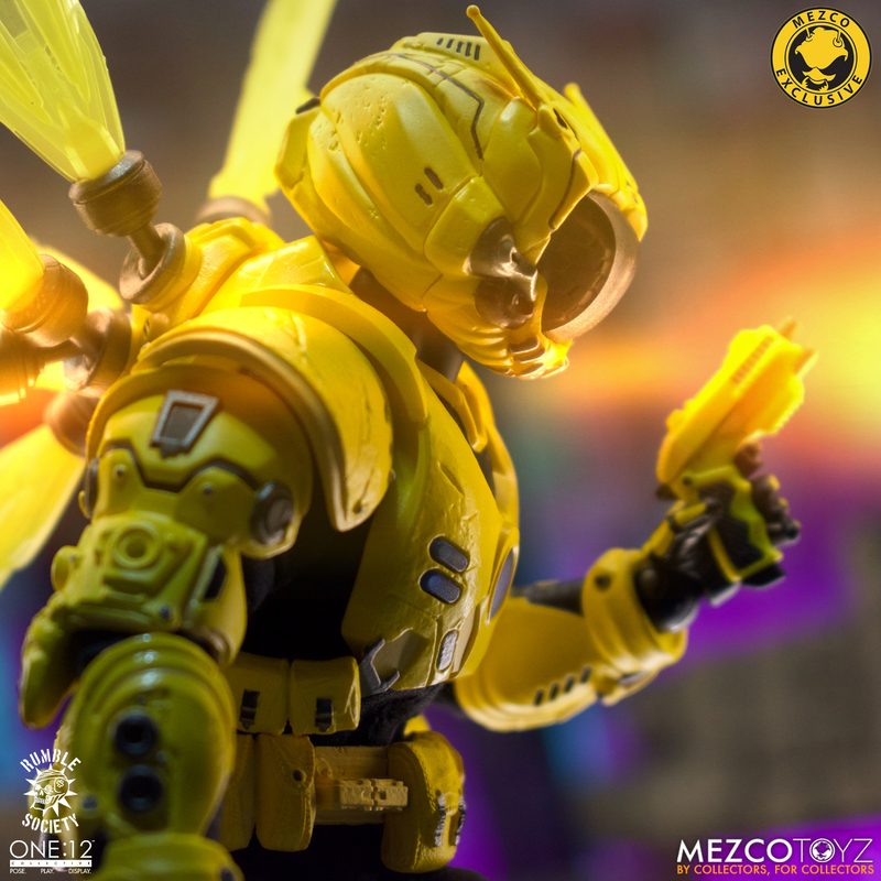 Threea toys wwrpレアアクションフィギュア Mezco Mezco One:12 Collective Rumble Society Krig – Murder Hornet