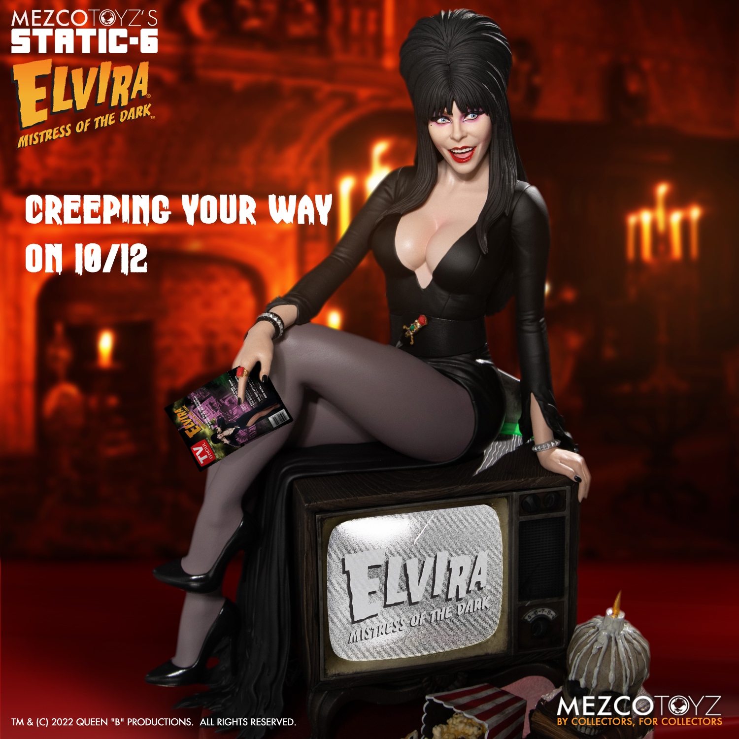 Elvira Mistress of the Dark Static6 Elvira 1/6 Scale Statue Mezco