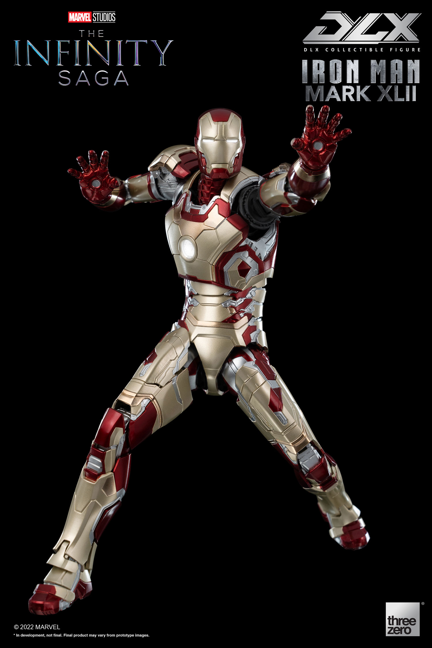 Avengers Infinity Saga DLX Iron Man 3 Mark 42 1 12 Scale Figure by Threezero Reissue