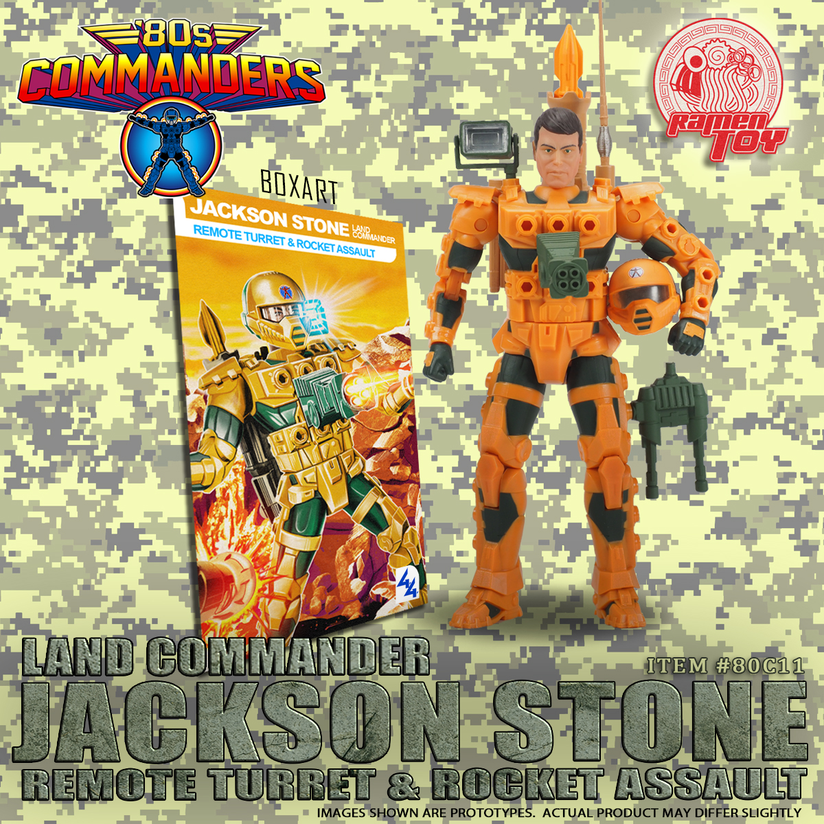 Ramen Toy 80s Commanders Jackson Stone ( Land Commander ) – Kapow Toys