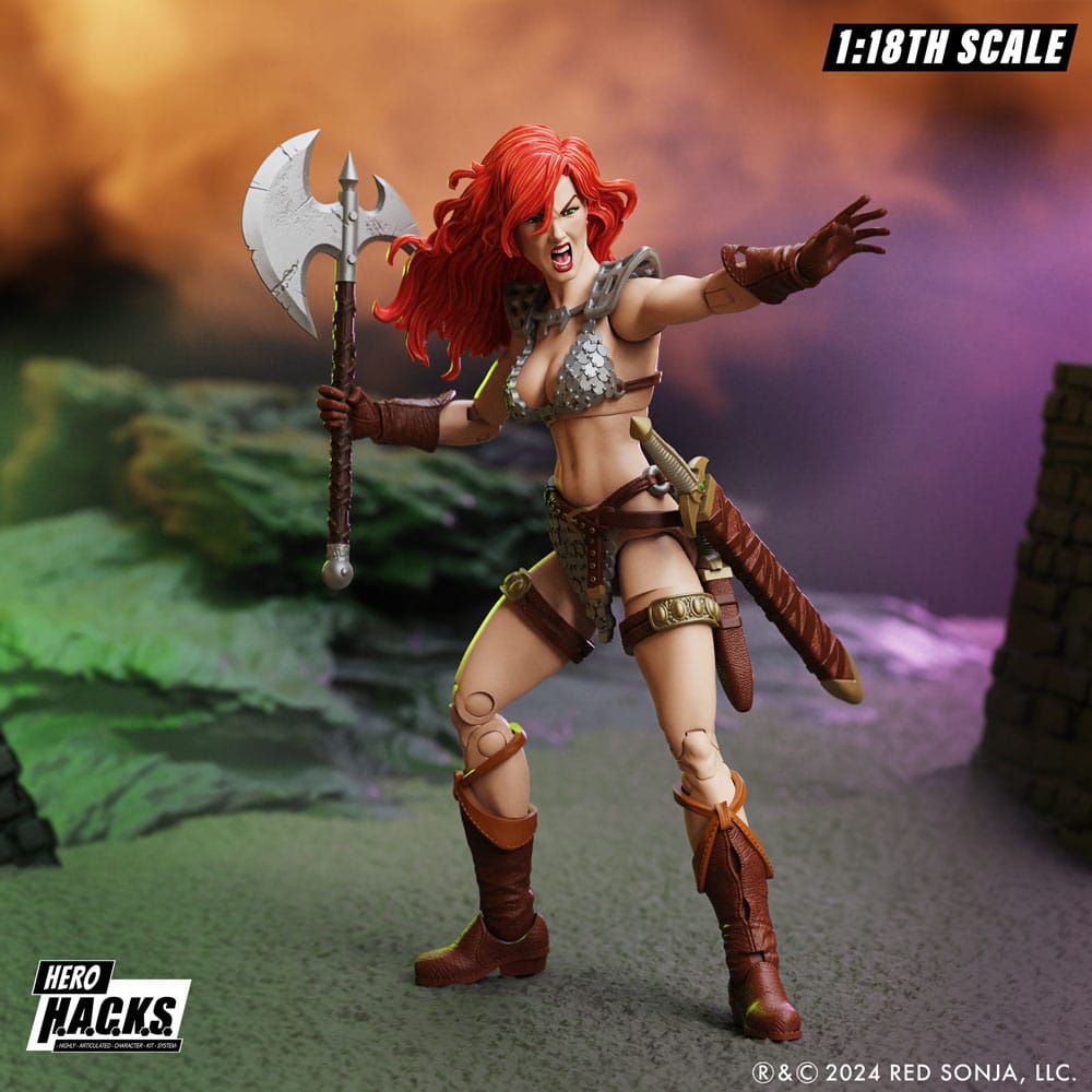 Boss Fight Studios Hero H.A.C.K.S Red Sonja 1/18 Scale Action