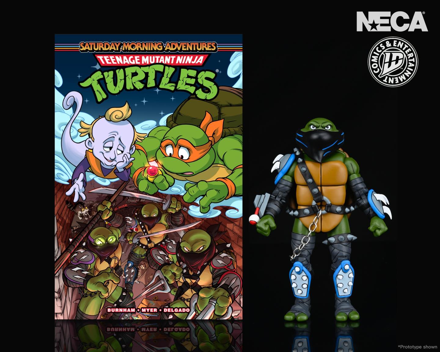 NECA タートルズ NECA TMNT Saturday Morning Adventures Dark Leonardo – Kapow Toys