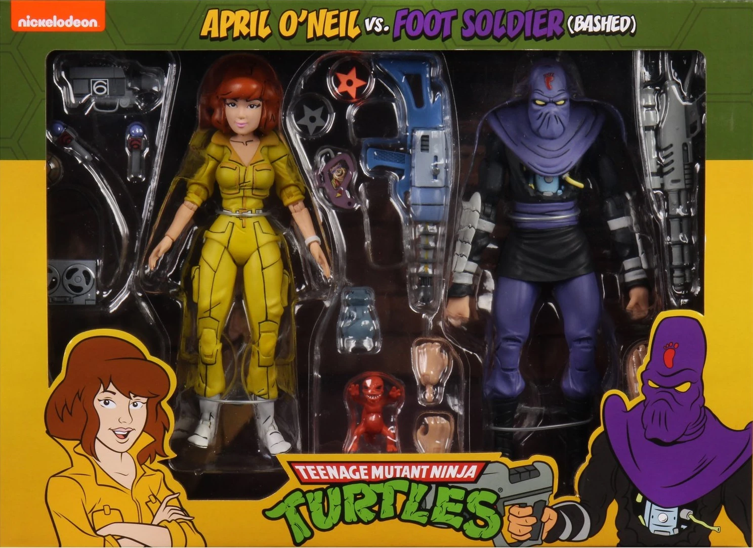 NECA Teenage Mutant Ninja Turtles April O'Neil and Foot Soldier