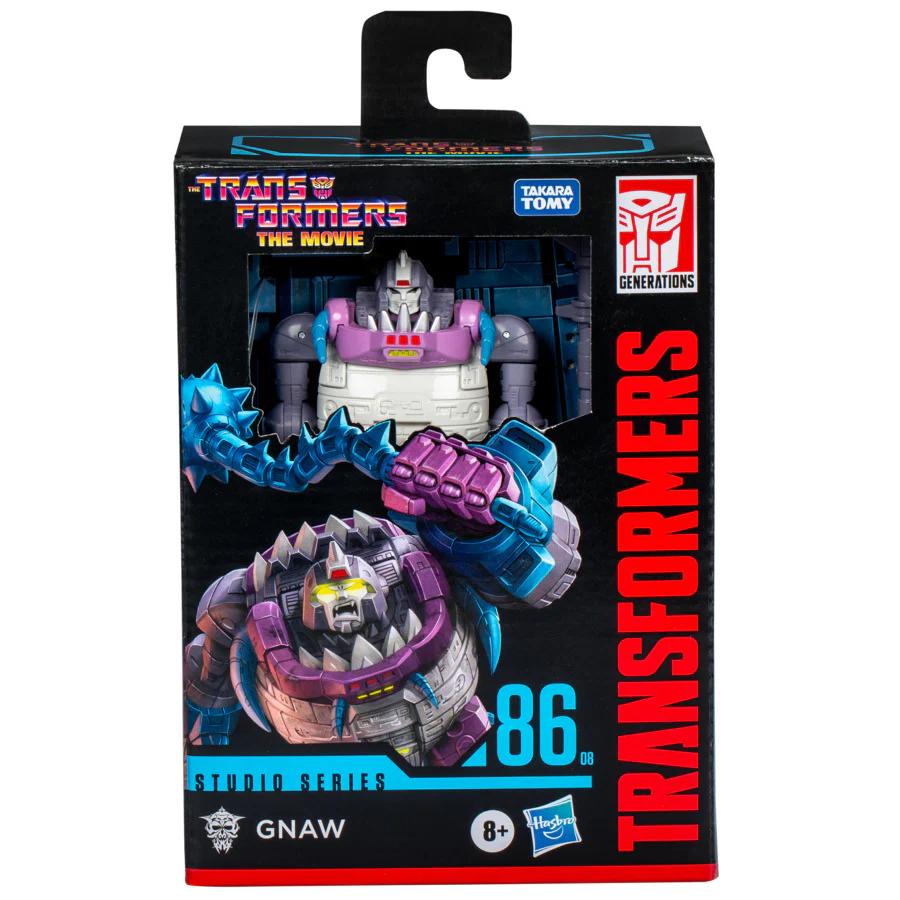 Transformers Studio Series 86 Gnaw - Figura Deluxe 11cm, Conversione In Sharkticon, Accessori E Base Scenica