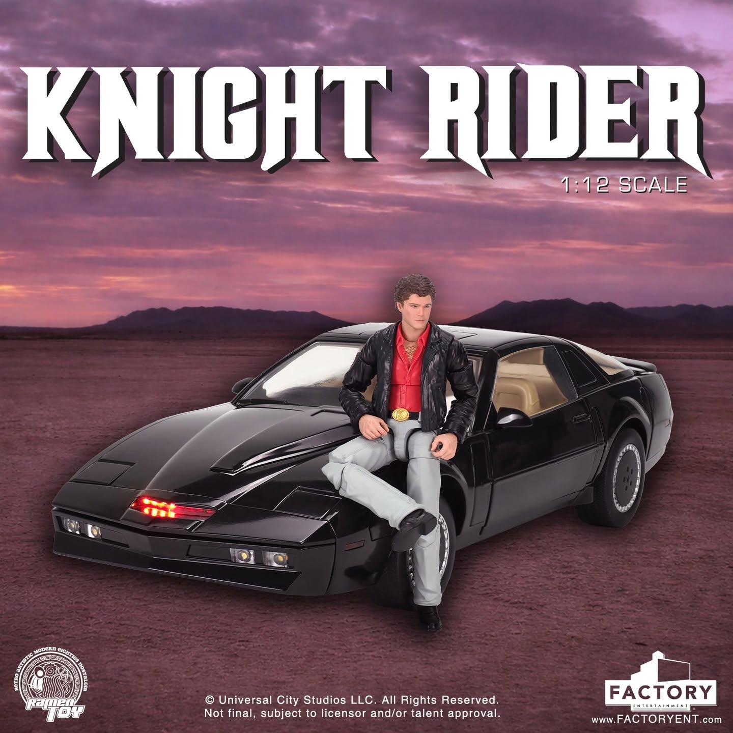 Factory Entertainment X Ramen Toys Knight Rider K.I.T.T 1/12 Scale