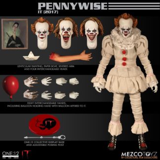 Mezco One:12 Collective Pennywise IT Action Figure-0