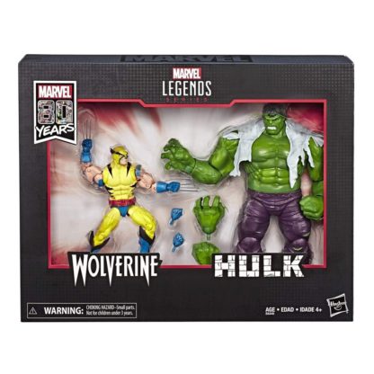 Marvel Legends 80th Anniversary Hulk Vs Wolverine 2 Pack USA Packaging -0