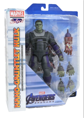 Marvel Select Avengers Endgame Team Suit Hulk and Nano Guantlet -0