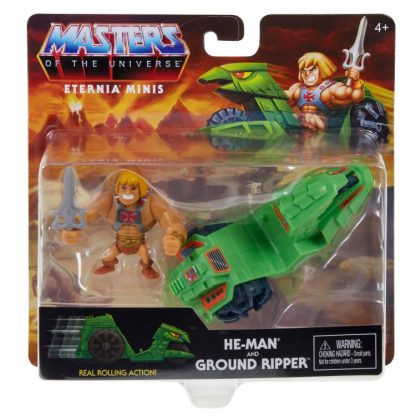 Masters Of The Universe Eternia Mini's He-Man and Ground Ripper Vehicle