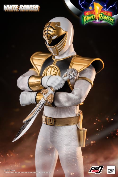 Mighty Morphin Power Rangers FigZero White Ranger 1 6 Scale Figure Kapow Toys
