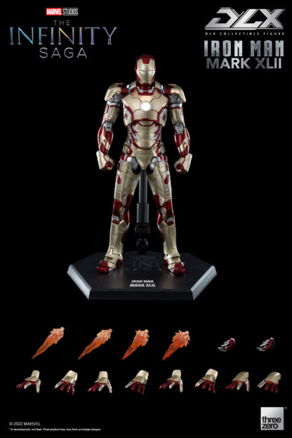 Avengers: Infinity Saga DLX Iron Man 3 Mark 42 1/12 Scale Figure by Threezero