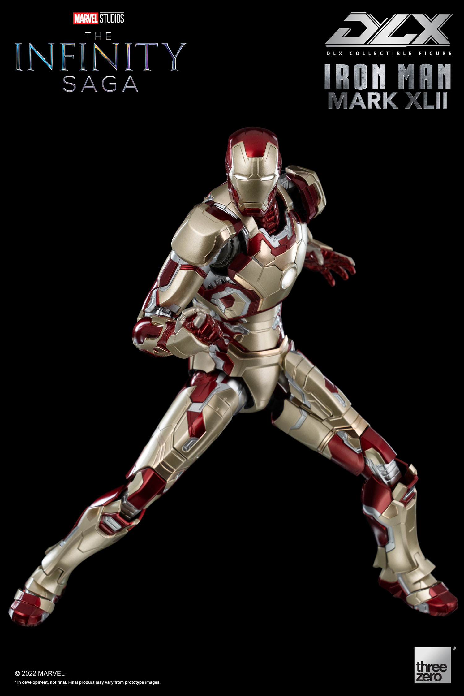 Avengers Infinity Saga DLX Iron Man 3 Mark 42 1 12 Scale Figure by Threezero Reissue Kapow Toys