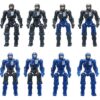 Diaclone Reboot DA-04 Dia-Naughts ( Black and Blue ) Set of 8