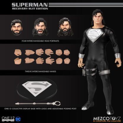 Mezco One:12 Collective DC Comics Superman Recovery Suit Action Figure ( Black Suit )