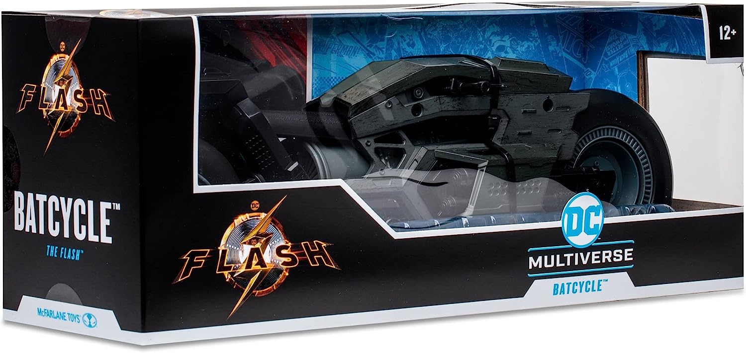 McFarlane DC Retro Batcycle Con S Idecar: Veicolo Dettagliato Per Action Figure 15 Cm