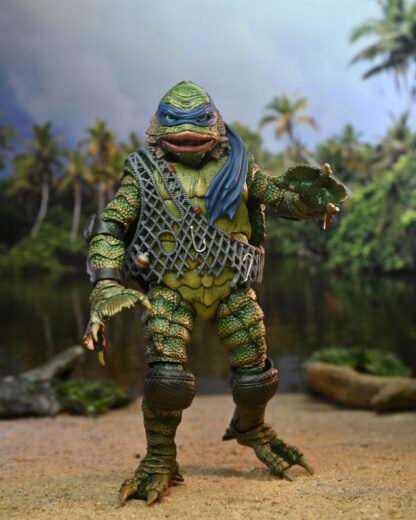 NECA TMNT X Universal Monsters Leonardo as The Creature from the Black Lagoon