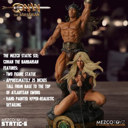 Mezco Static 6 Conan The Barbarian and Valeria Statue