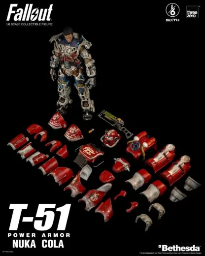 Threezero Fallout T-51 Power Armor (Nuka Cola) 1/6 Scale Figure