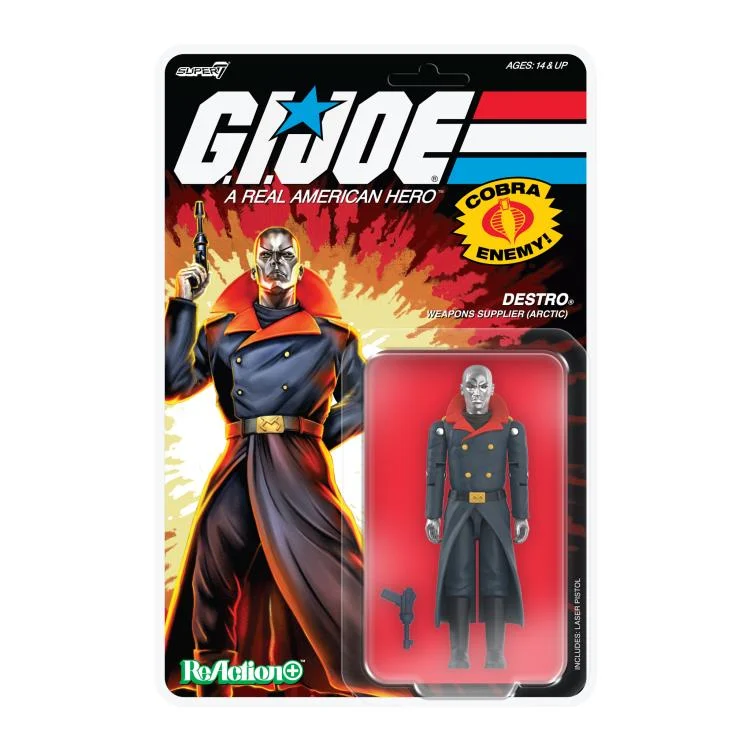 G.I. Joe ReAction+ Destro 3 Super7 G.I. Joe ReAction+ Destro ( Movie ) Action Figure