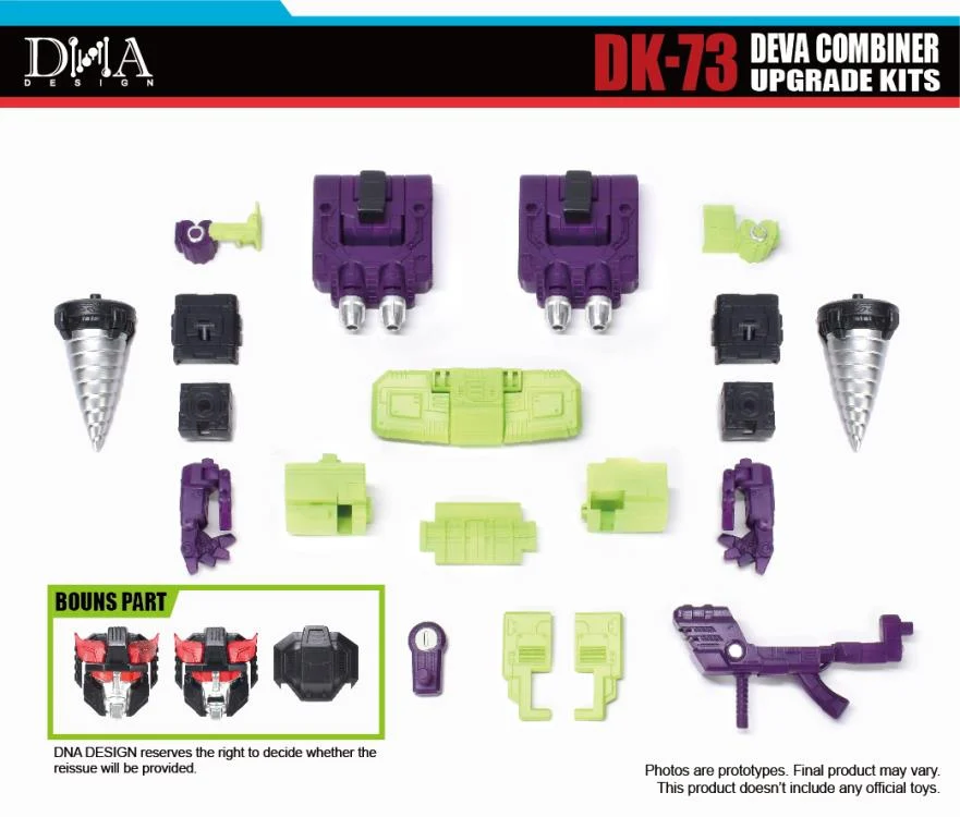 DK-73 Upgrade Kit 1 DNA Design DK-73 Deva Combiner Upgrade Kit