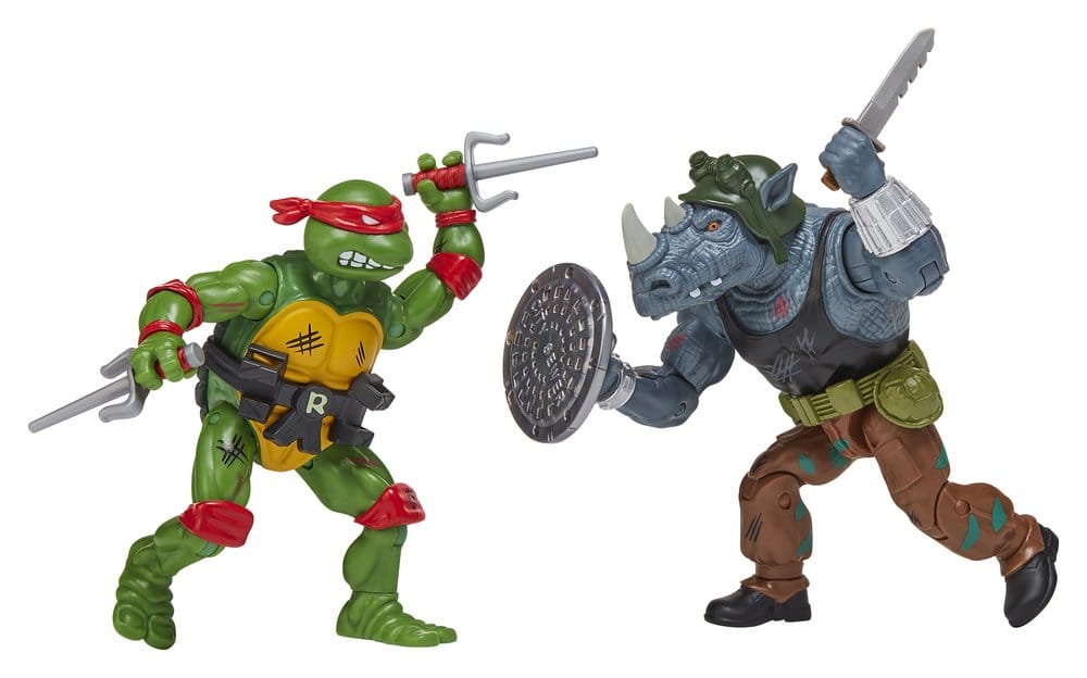 Teenage Mutant Ninja Turtles Remastered Action Figures Raphael vs. Rocksteady 4 Teenage Mutant Ninja Turtles 1998 Remastered Raphael Vs Rocksteady 2 Pack