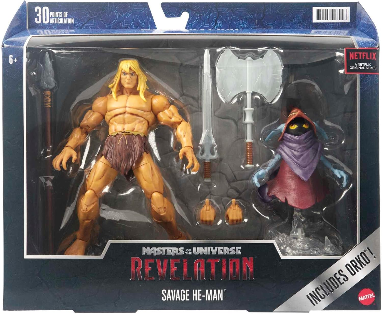 Masters of the Universe Masterverse Savage He-Man and Orko 1 Masters of the Universe Masterverse Savage He-Man and Orko ( Cased )
