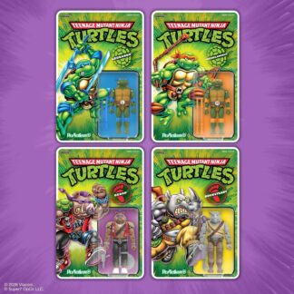 Super7 ReAction+ Teenage Mutant Ninja Turtles Wave 2 Set of 4